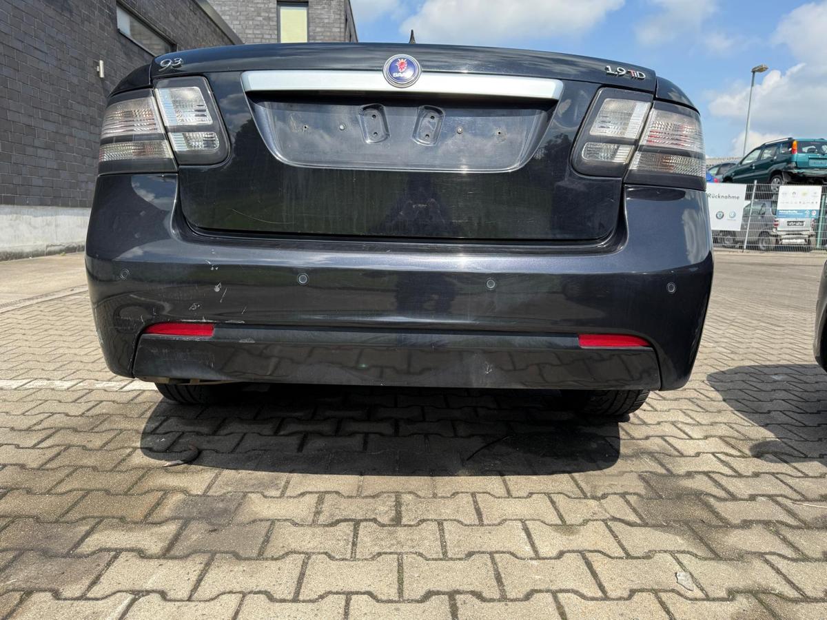 Saab 9-3 YS3F original Stoßstange Stoßfänger hinten 298 Jet Black PDC Limo BJ08
